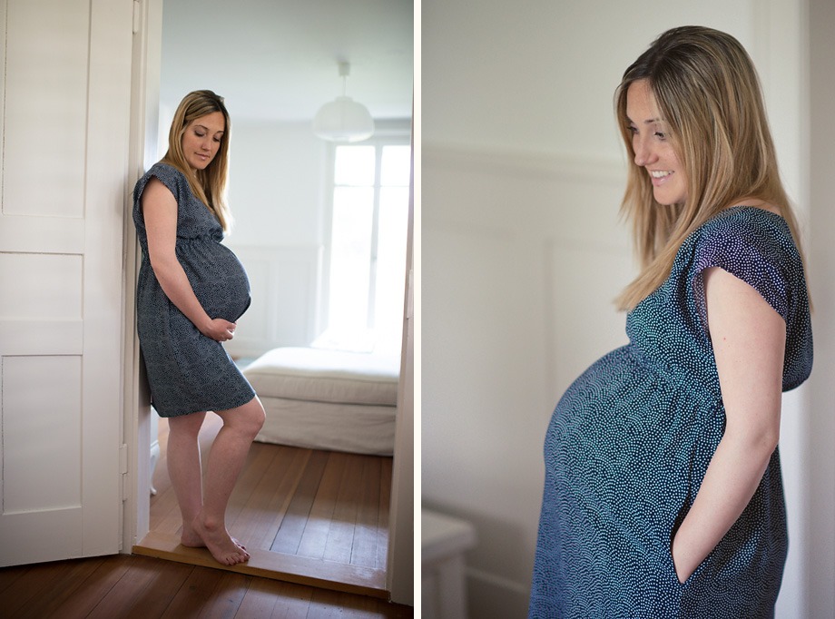 9 months pregnany portrait