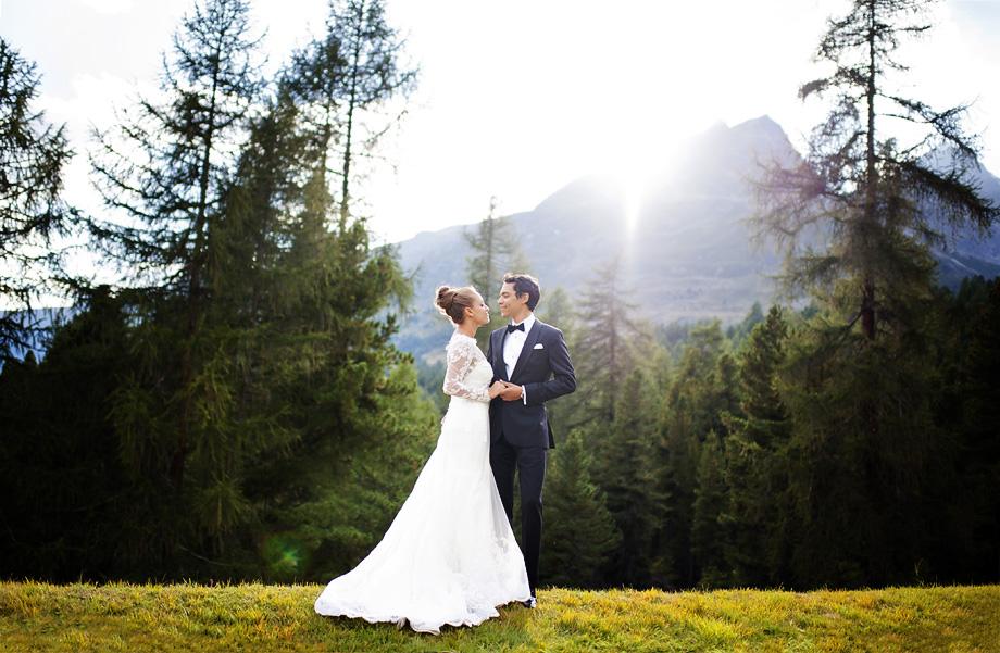 St Moritz Wedding Couple